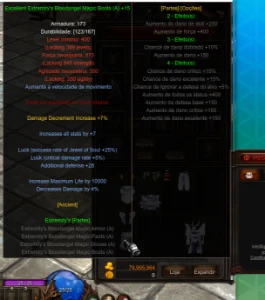 Megamu Set Dm- Bloodangel+15+L+28=Full - MU Online