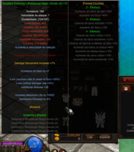 Megamu Set Dm- Bloodangel+15+L+28=Full - MU Online