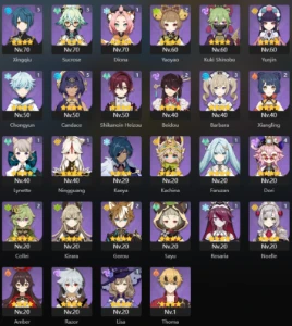 AR55, 10T5 Nahida, Yae miko, Yoimiya, Xianyun, Venti + STR - Genshin Impact