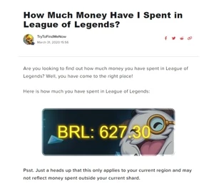 [LOL + VALORANT] CONTA 627 BRL GASTOS, 60 SKINS, 1 REEMBOLSO - League of Legends