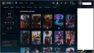 CONTA GOLD 3 VARIAS SKIN - League of Legends LOL