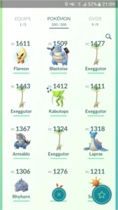 Conta de Pokémon GO