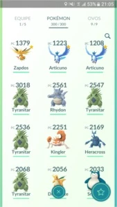 Conta de Pokémon GO