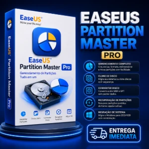 EaseUs Partition Master Pro - Licença Original - Softwares e Licenças