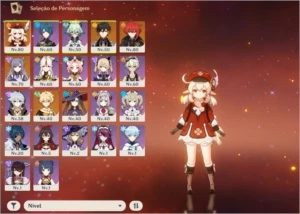 Zhongli, Klee, Mona, Diluc e keqing  Ar 48 - Genshin Impact