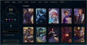 CONTA LOL LVL71 OURO IV - 29 SKINS 55CHAMPS - League of Legends