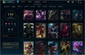 Conta Lol - 136 Campeoes - 120 Skins - Gold 5 - League of Legends