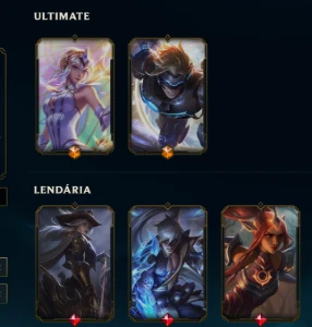 Conta lol nivel 117 ouro 1 100 skins 119 champs - League of Legends
