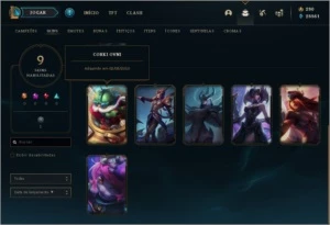 CONTA SUPER RARA COM CORKI UFO E ELISE VITORIOSA - League of Legends LOL