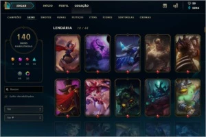 Conta Ouro II com 140 skins (ouro desde a season 2) - League of Legends LOL