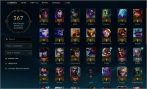 Conta platina 5, conta de 2013 , 367 campeões, 51 skins - League of Legends LOL