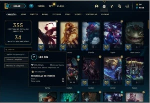 Conta platina 4 com 100 champs e 76 skins ( MAIN ADC / SUP ) - League of Legends LOL