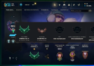 Conta Lol Esmeralda 4 / Todos Campeões / 294 Skins - League of Legends