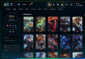 Conta Lol Esmeralda 4 / Todos Campeões / 294 Skins - League of Legends