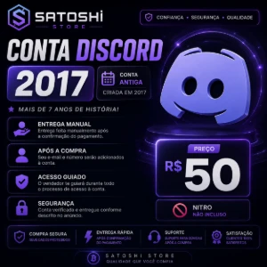 Discord 2017 | Conta Antiga | Entrega Manual | R$50