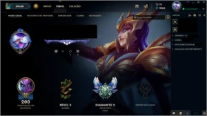 Diamante 102champ 79skin S3Vitoriosa e pró players CBLOL add - League of Legends