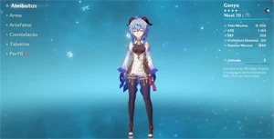 Ganyu + Zhongli + 7800 Gemas (Descrição) AR 40 Oportunidade! - Genshin Impact