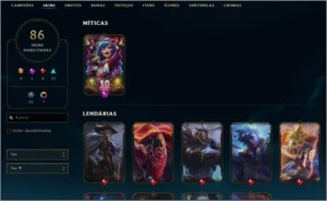 CONTA - LOL 86SKINS + VALORANT 1ºPASSE+V.ANCIFOGO/P.NEBULOSA - League of Legends