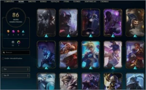 CONTA - LOL 86SKINS + VALORANT 1ºPASSE+V.ANCIFOGO/P.NEBULOSA - League of Legends