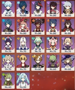 AR 59 - 24 Personagens 5star e 11 Armas 5stars - ENDGAME - Genshin Impact