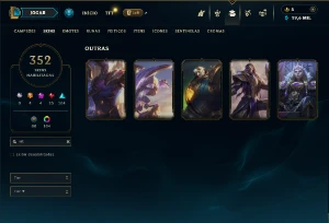 Diamante 3 com TODOS os champs e 352 Skins ( Nivel 936 ) - League of Legends LOL