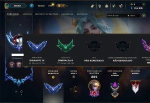 Diamante 3 com TODOS os champs e 352 Skins ( Nivel 936 ) - League of Legends LOL