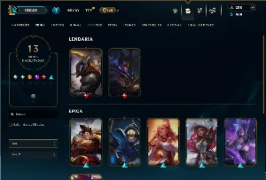 Platina 4 com 55 Champs e 13 Skins - League of Legends LOL