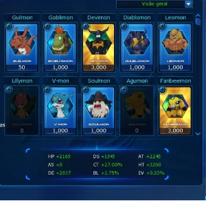 Conta LADMO MID/END game perfeita para vc - Digimon Masters Online