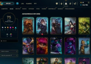 Conta Lol Ouro, 75 Skins, com Mítica e Lendárias, 32K Ea - League of Legends