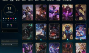 Conta Lol Ouro, 75 Skins, com Mítica e Lendárias, 32K Ea - League of Legends