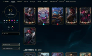 Conta Lol Ouro, 75 Skins, com Mítica e Lendárias, 32K Ea - League of Legends