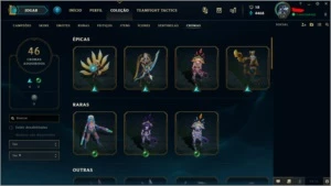 CONTA DE LOL LVL 136 COM 476 SKINS FULL CHAMPIONS - League of Legends