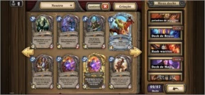Conta com muitas lendárias e versos de card - Blizzard