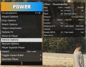 Power GTA 5 Pc Mod Menu Online 1.67