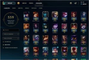 Conta league of legends diamante 5, full champ LOL