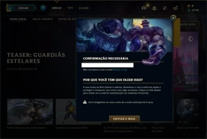 Conta diamante 4 com 33 Champs e 20 Fragmentos de skins - League of Legends LOL