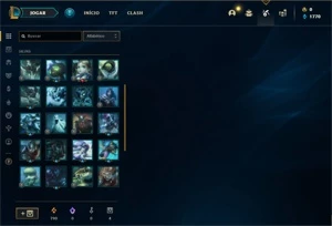 Conta diamante 4 com 33 Champs e 20 Fragmentos de skins - League of Legends LOL
