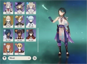 Ar49. Kazuha + juramento/ xiao, mona, keqing, Jean, + armas - Genshin Impact