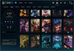 Conta League of Legends, 152 SKINS, UNRANKED, LVL 207 LOL