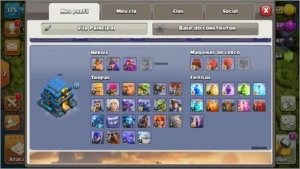 CV 12 quase full, com 6 construtores - Clash of Clans