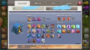 CV 12 quase full, com 6 construtores - Clash of Clans