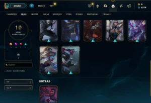 Bronze 4 com 50 Champs e 10 Skins - League of Legends LOL