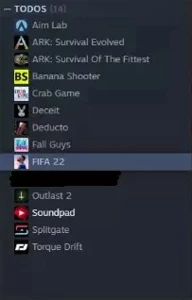 conta steam com fifa 22, com um time razoavel, ark, outlast