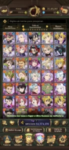 Conta 7ds Grand Cross, 14 Milhões de CCBox - Seven Deadly Sins