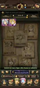 Conta 7ds Grand Cross, 14 Milhões de CCBox - Seven Deadly Sins