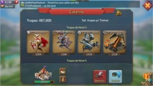 Conta Lords Mobile CST25, 33M de Poder + Cavaleira da Rosa