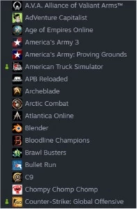 Conta STEAM com 34 jogos e nível 30