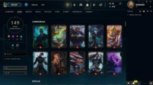 Conta LOL LVL 346 |158 Campeões| 149 Skins |Prata 4| 2013 - League of Legends