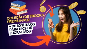 Coleção de eBooks Premium PLR +50 Títulos para Nichos