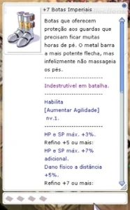 Botas imperiais +7 Ragnarok THOR - Ragnarok Online